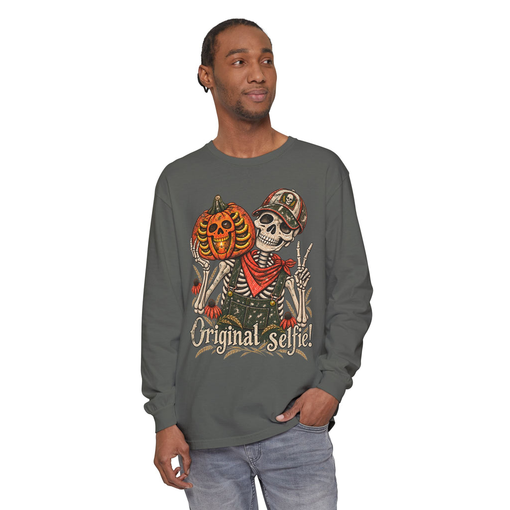 Original Selfie  Ball Cap Grunge - Long sleeve T-shirt  - Autumn Fun Collection