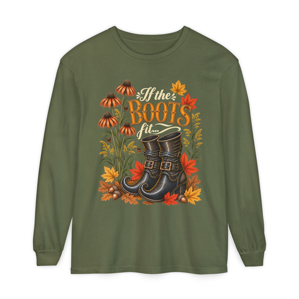 IF the Boots Fit...!  - Long sleeve T-shirt - Autumn Fun Collection