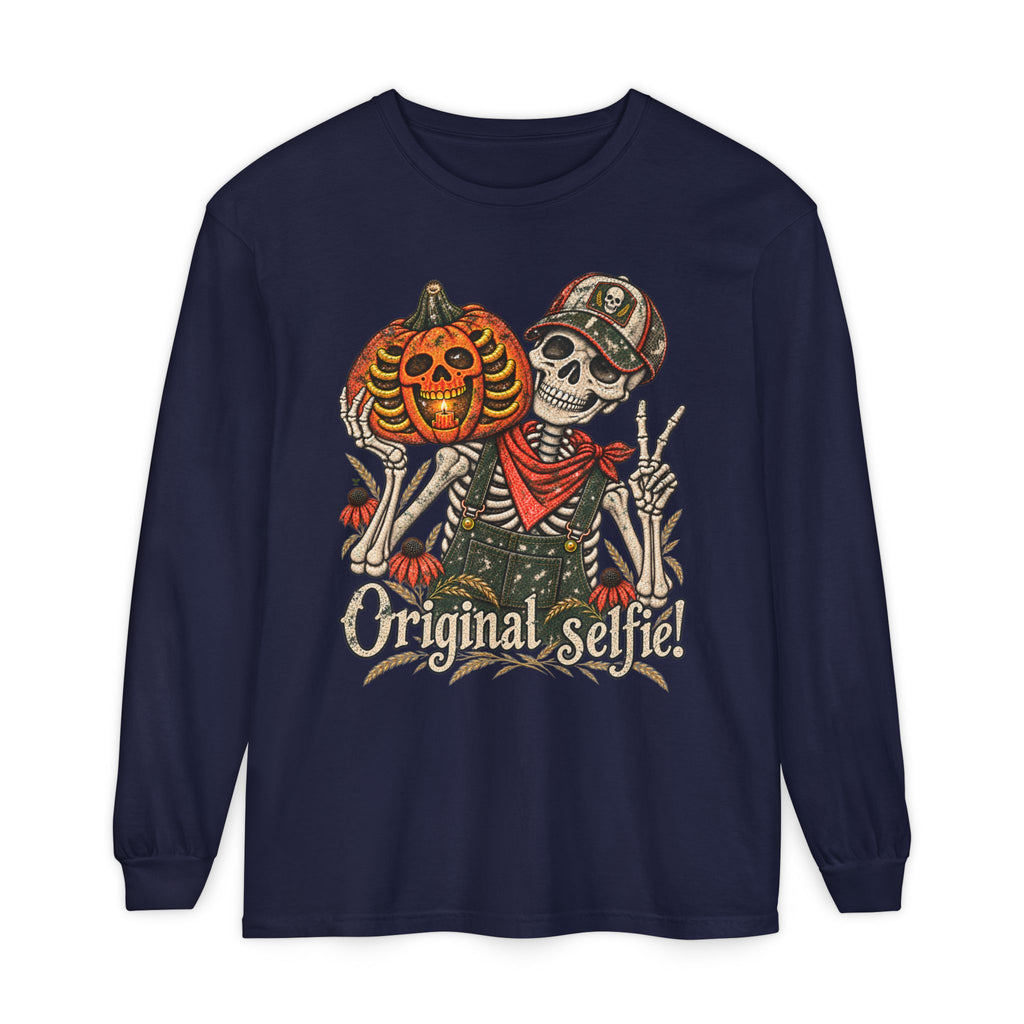Original Selfie  Ball Cap Grunge - Long sleeve T-shirt  - Autumn Fun Collection