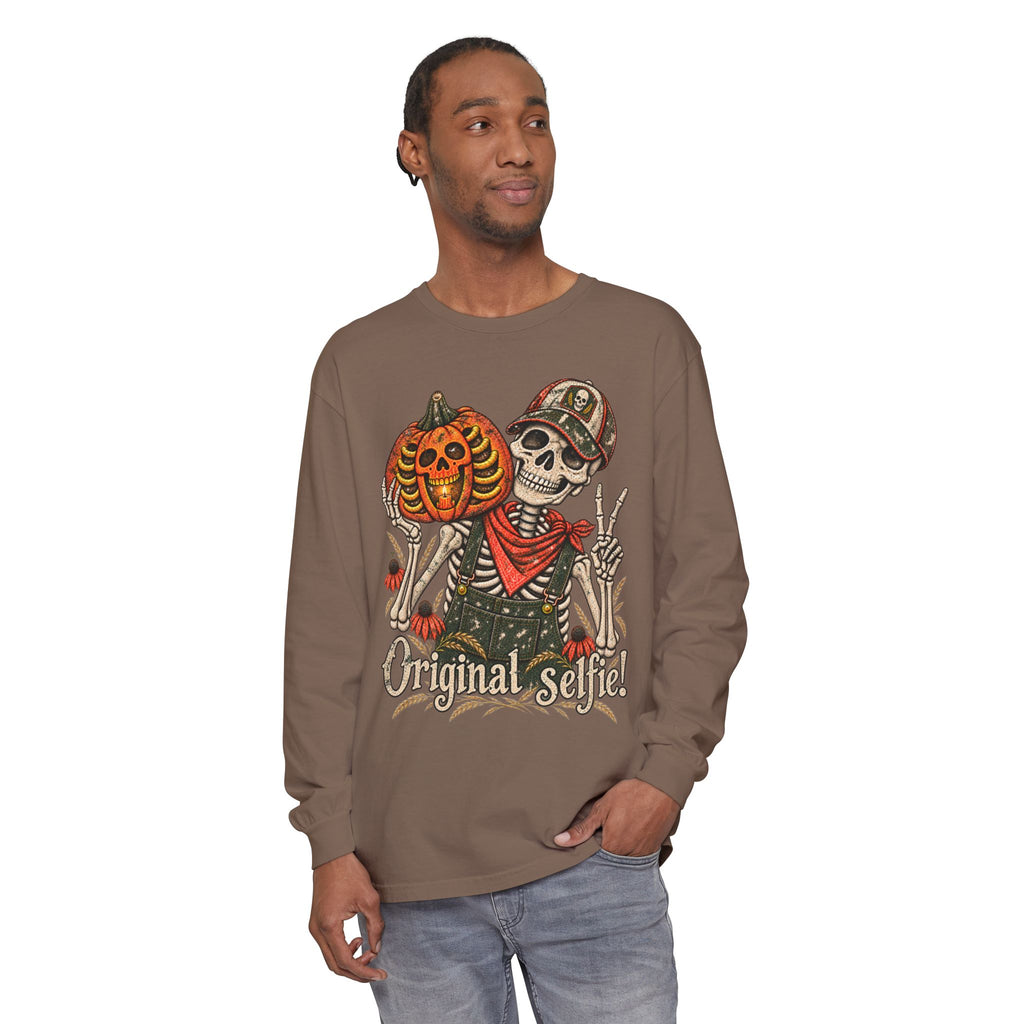 Original Selfie  Ball Cap Grunge - Long sleeve T-shirt  - Autumn Fun Collection