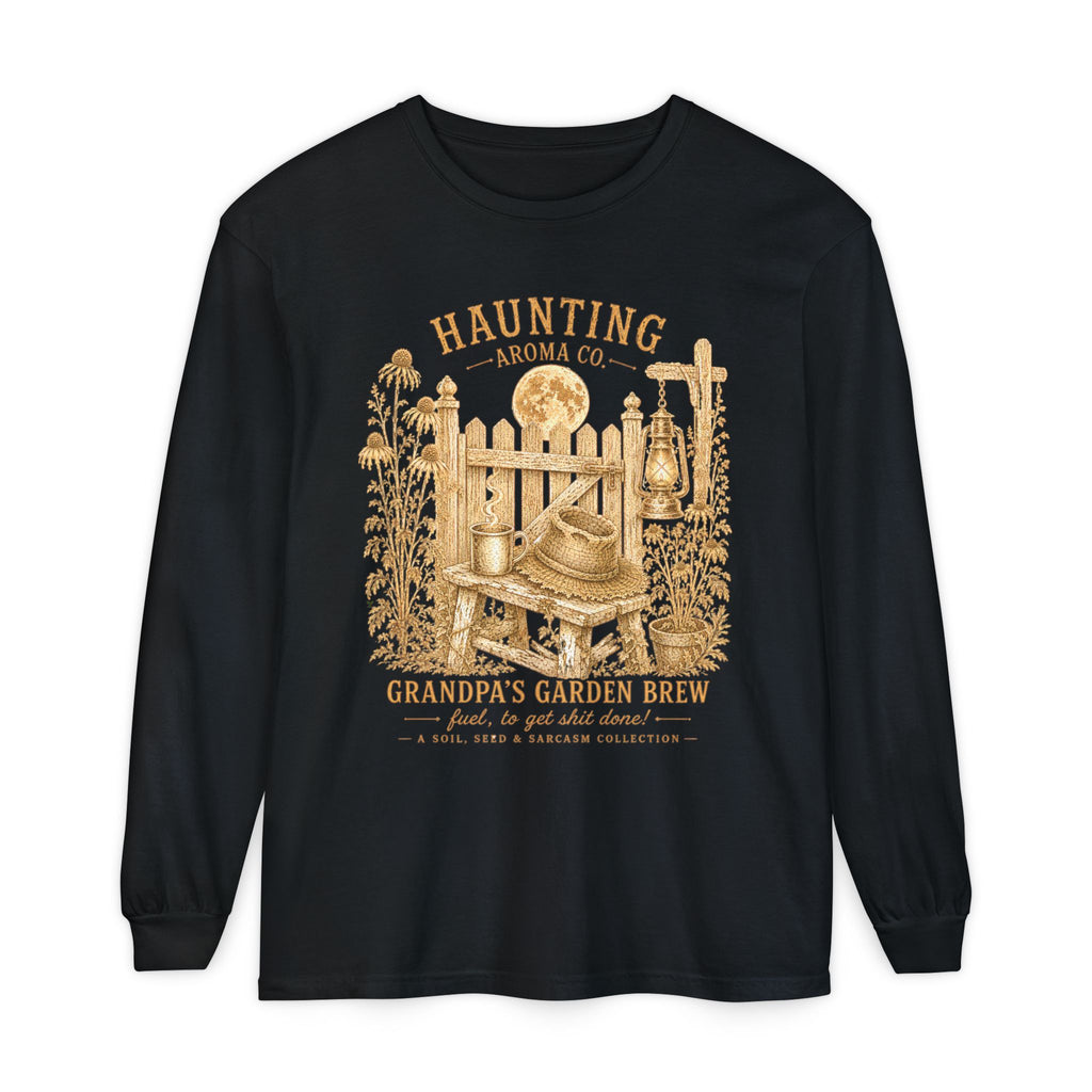 Grandpas Garden Brew - Haunting Aroma Co. Collection - Long sleeve T-shirt