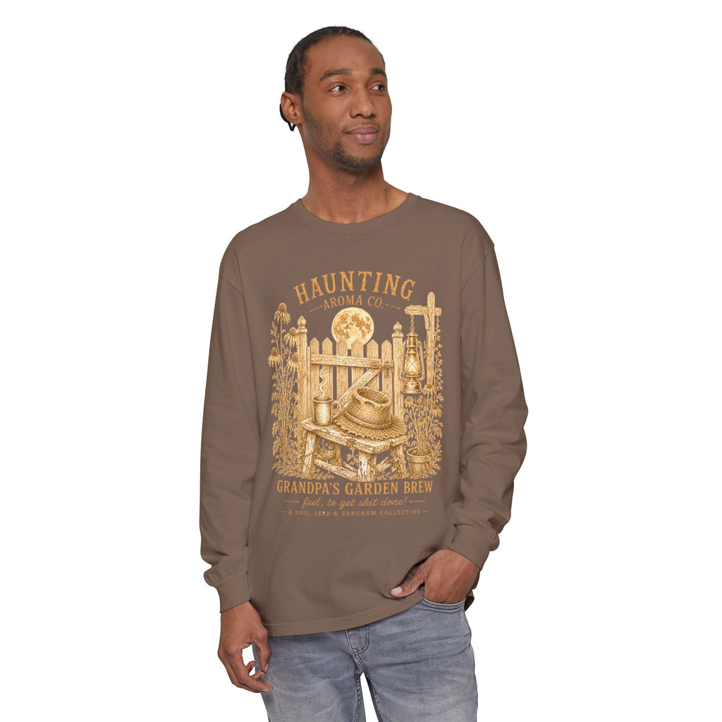 Grandpas Garden Brew - Haunting Aroma Co. Collection - Long sleeve T-shirt