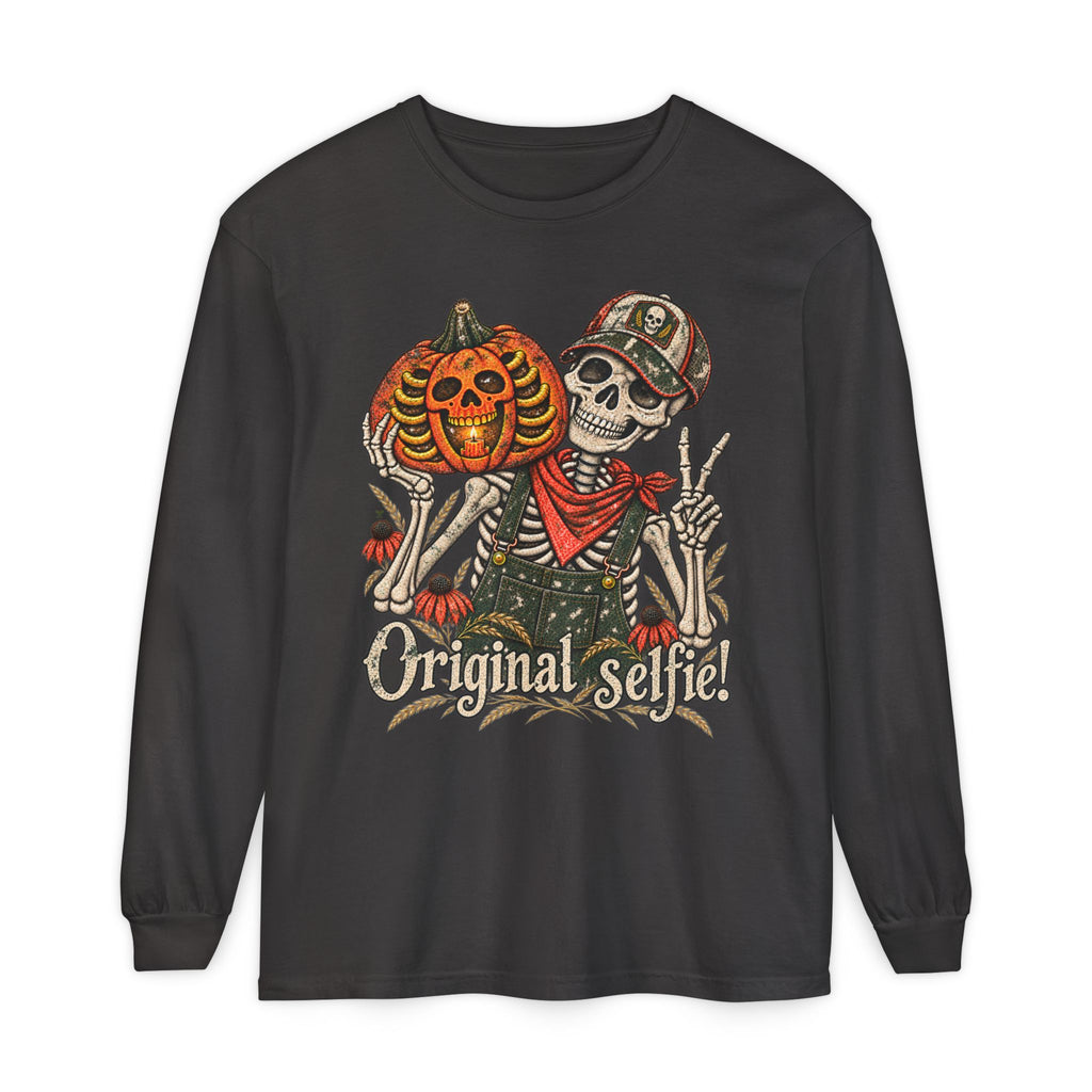 Original Selfie  Ball Cap Grunge - Long sleeve T-shirt  - Autumn Fun Collection