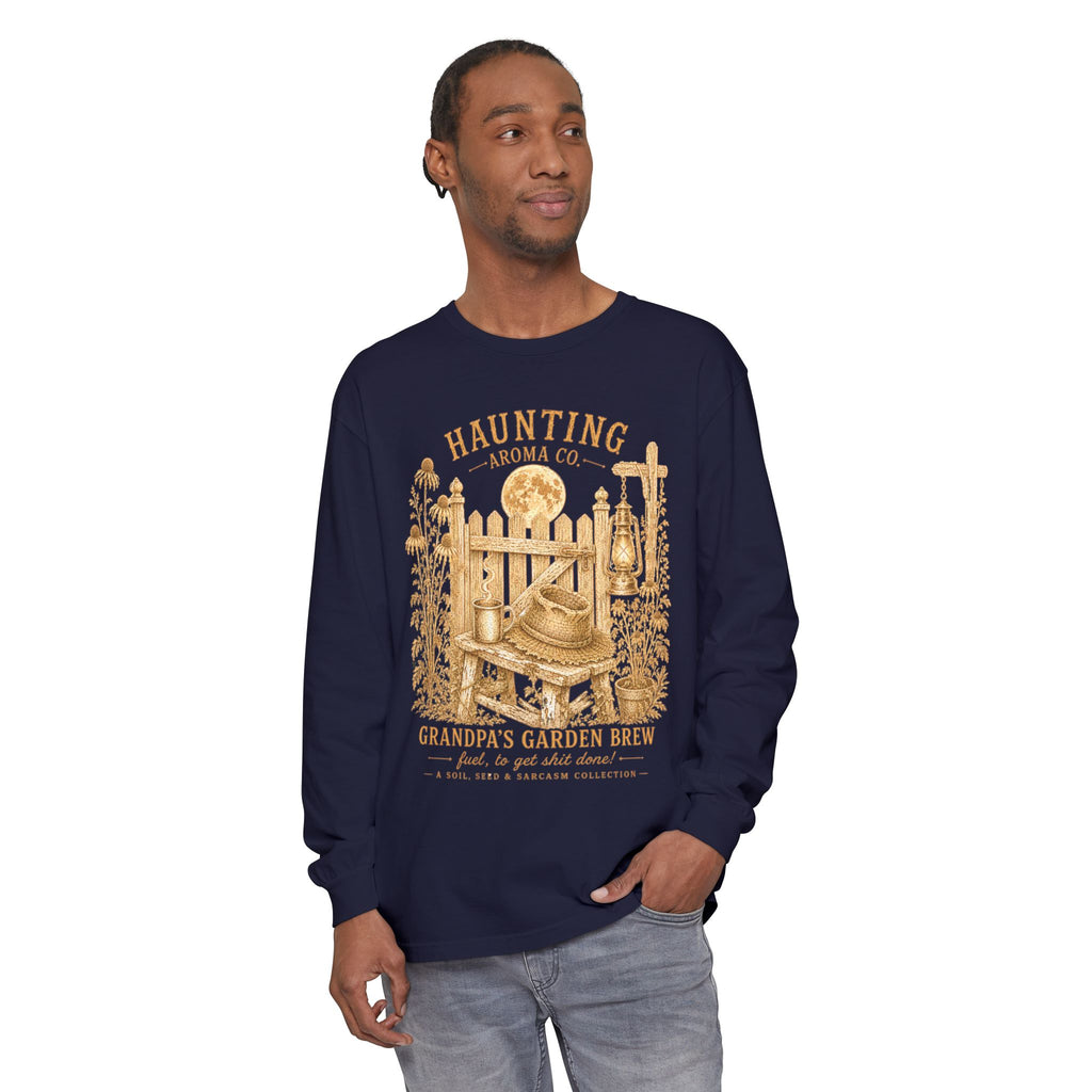 Grandpas Garden Brew - Haunting Aroma Co. Collection - Long sleeve T-shirt