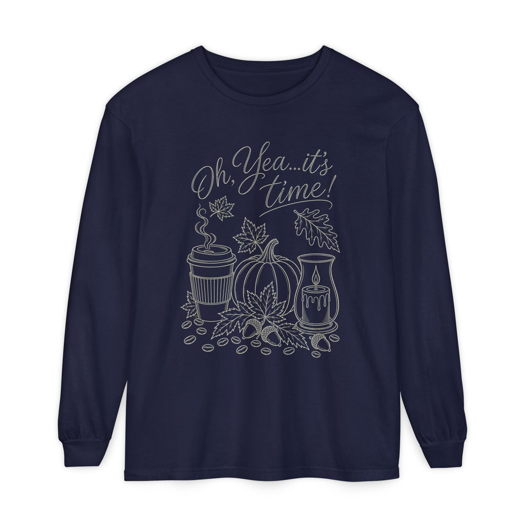 Oh Yea... It's Time!  Autumn Fun collection  -  Long sleeve T-shirt