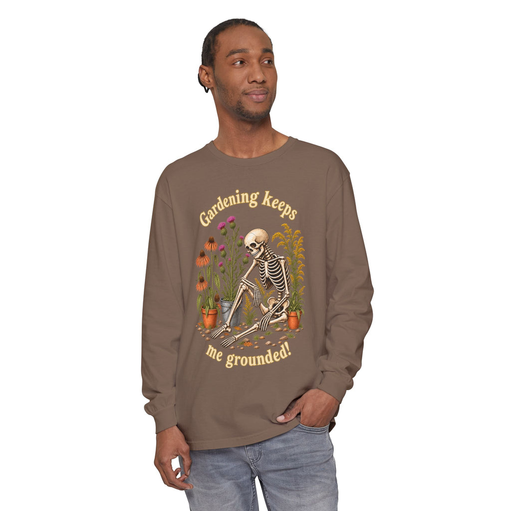 Gardening keeps me Grounded!  - Long sleeve T-shirt - Autumn Fun Collection