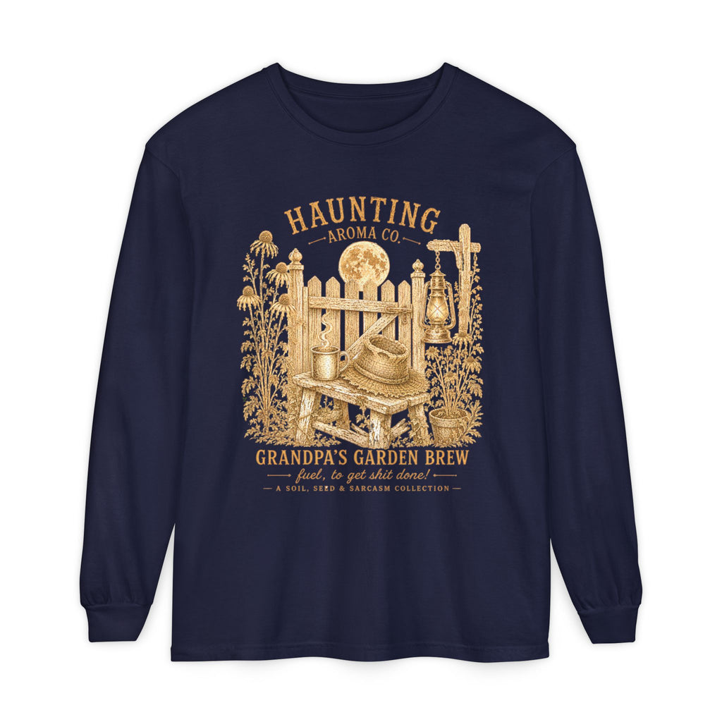 Grandpas Garden Brew - Haunting Aroma Co. Collection - Long sleeve T-shirt