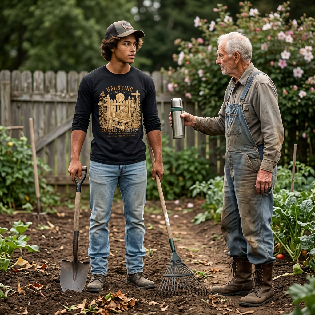 Grandpas Garden Brew - Haunting Aroma Co. Collection - Long sleeve T-shirt