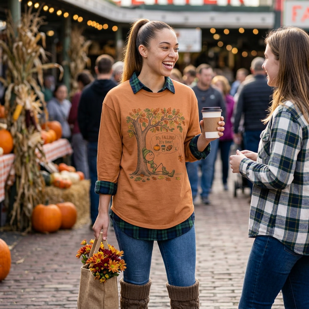 It's Falling It's time - Autumn Fun Collection  Long sleeve T-shirt