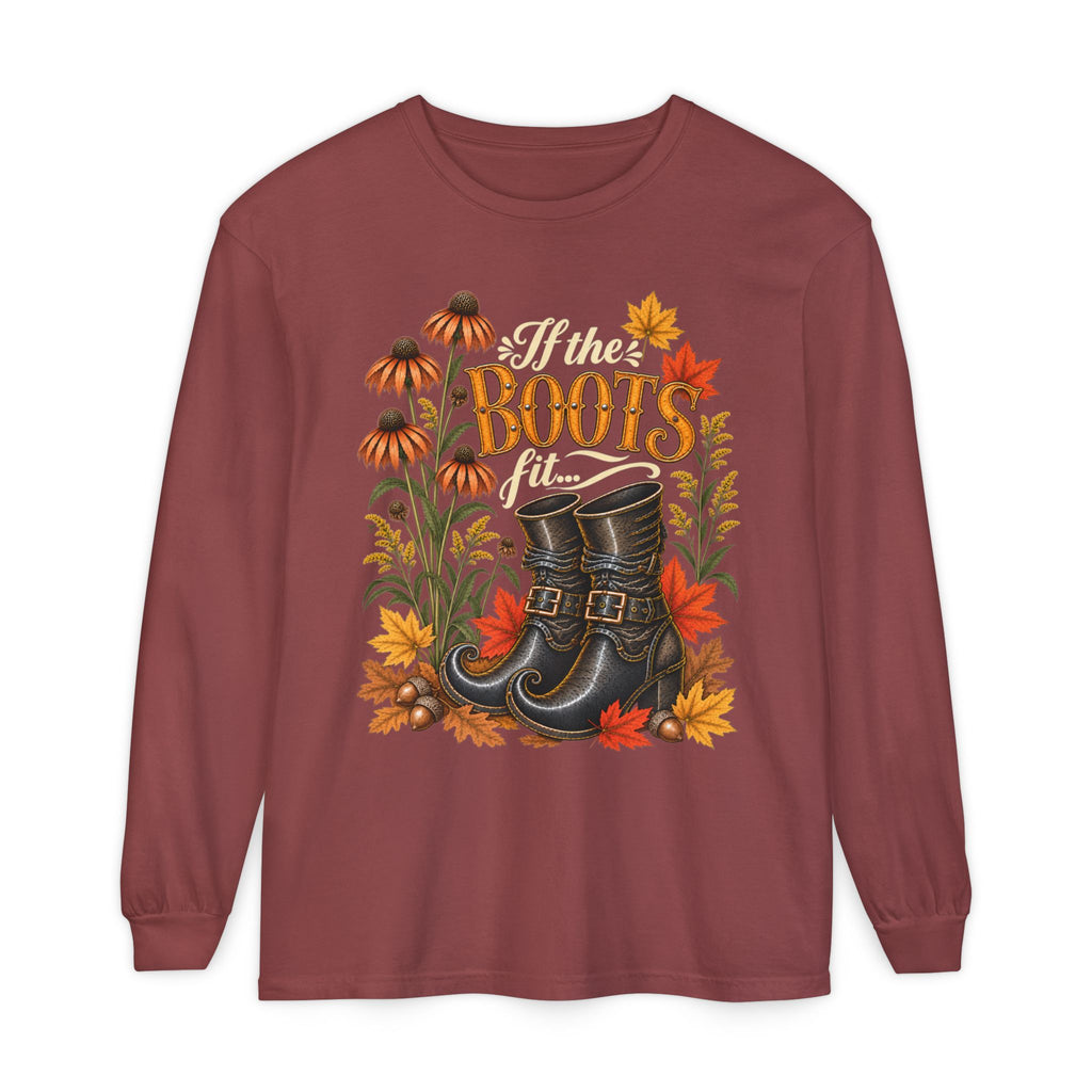 IF the Boots Fit...!  - Long sleeve T-shirt - Autumn Fun Collection