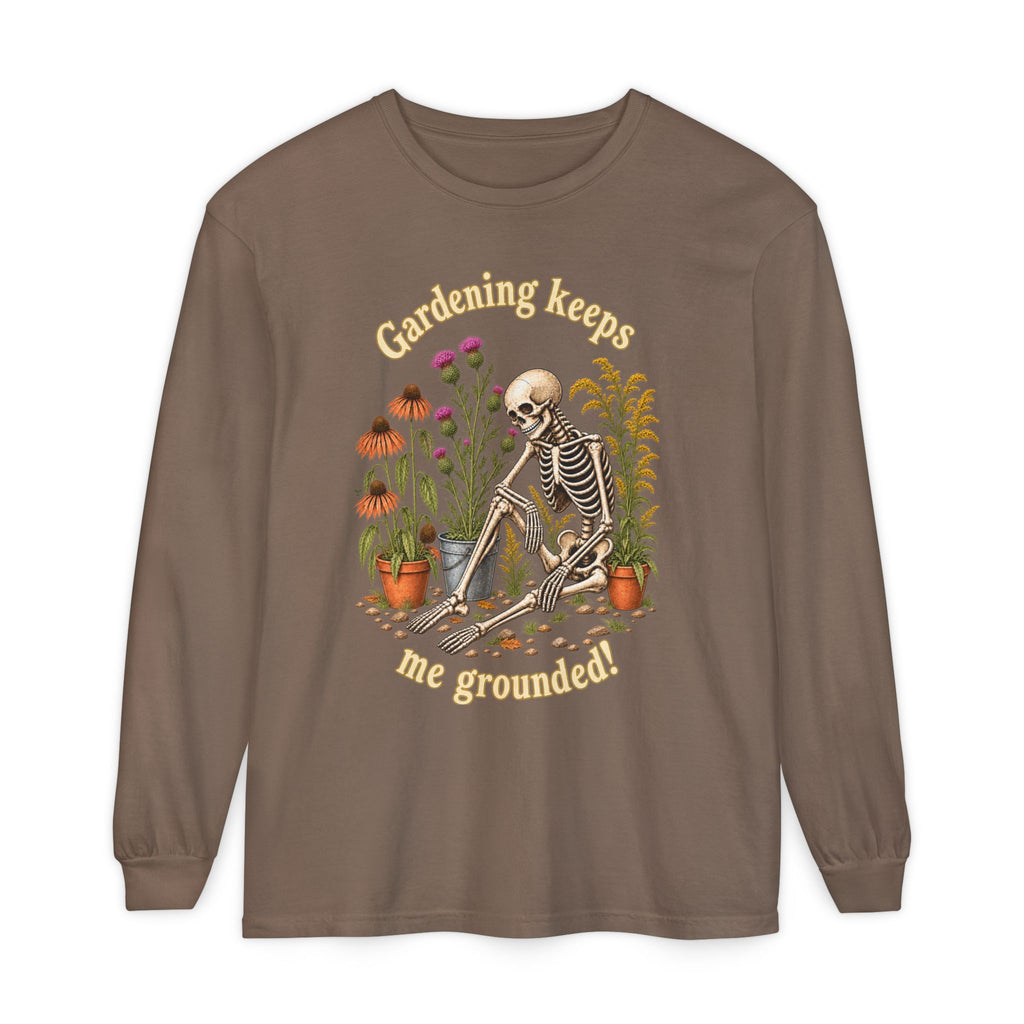 Gardening keeps me Grounded!  - Long sleeve T-shirt - Autumn Fun Collection