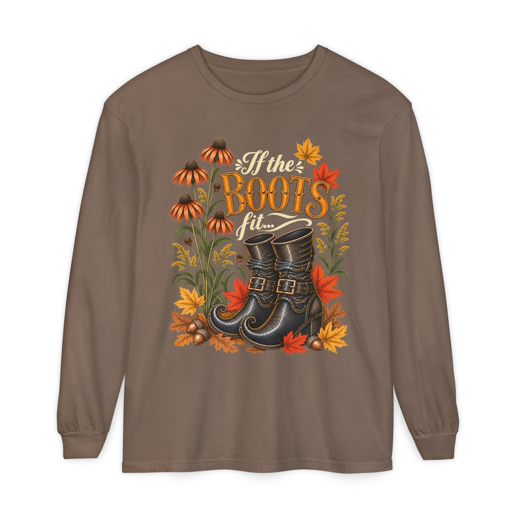 IF the Boots Fit...!  - Long sleeve T-shirt - Autumn Fun Collection