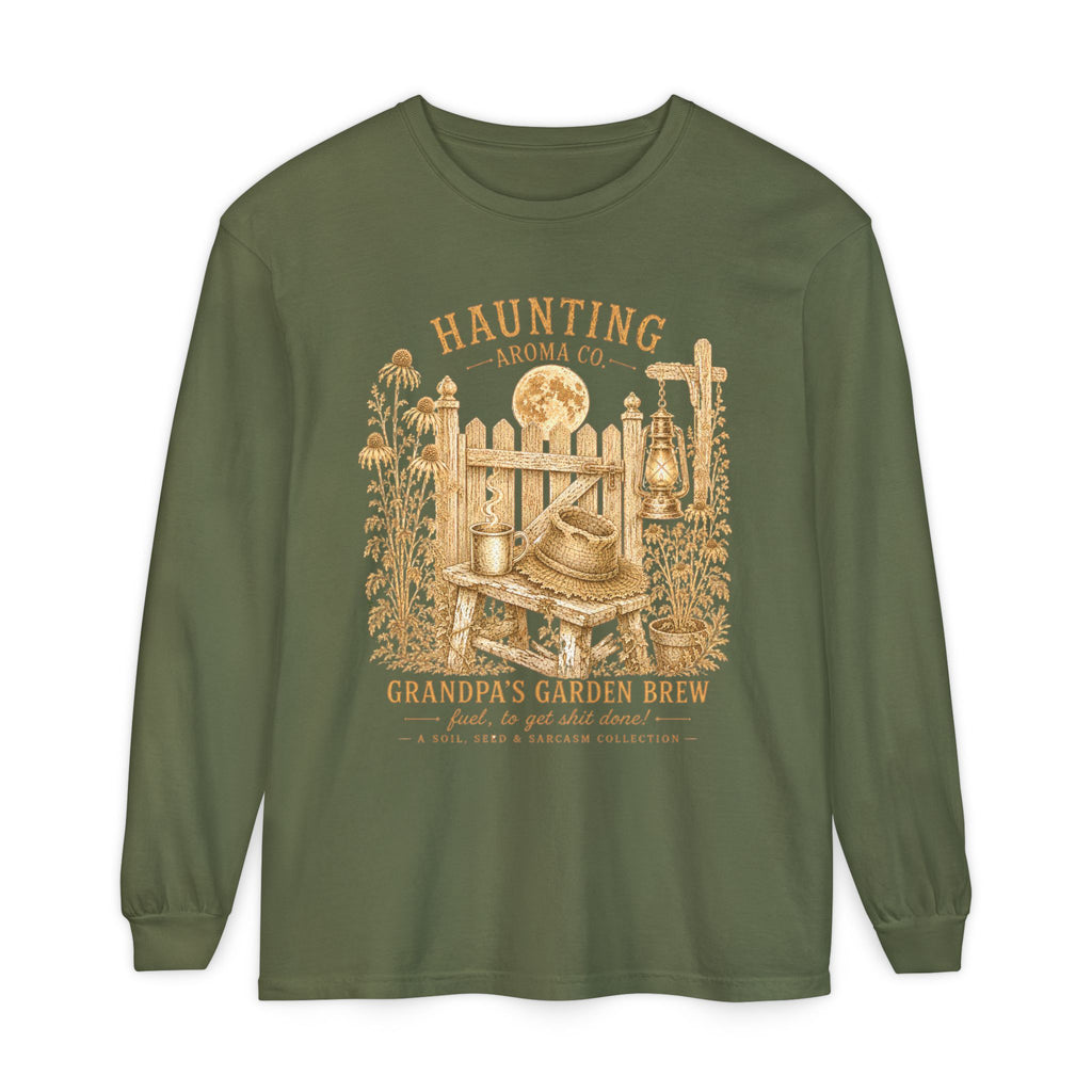 Grandpas Garden Brew - Haunting Aroma Co. Collection - Long sleeve T-shirt