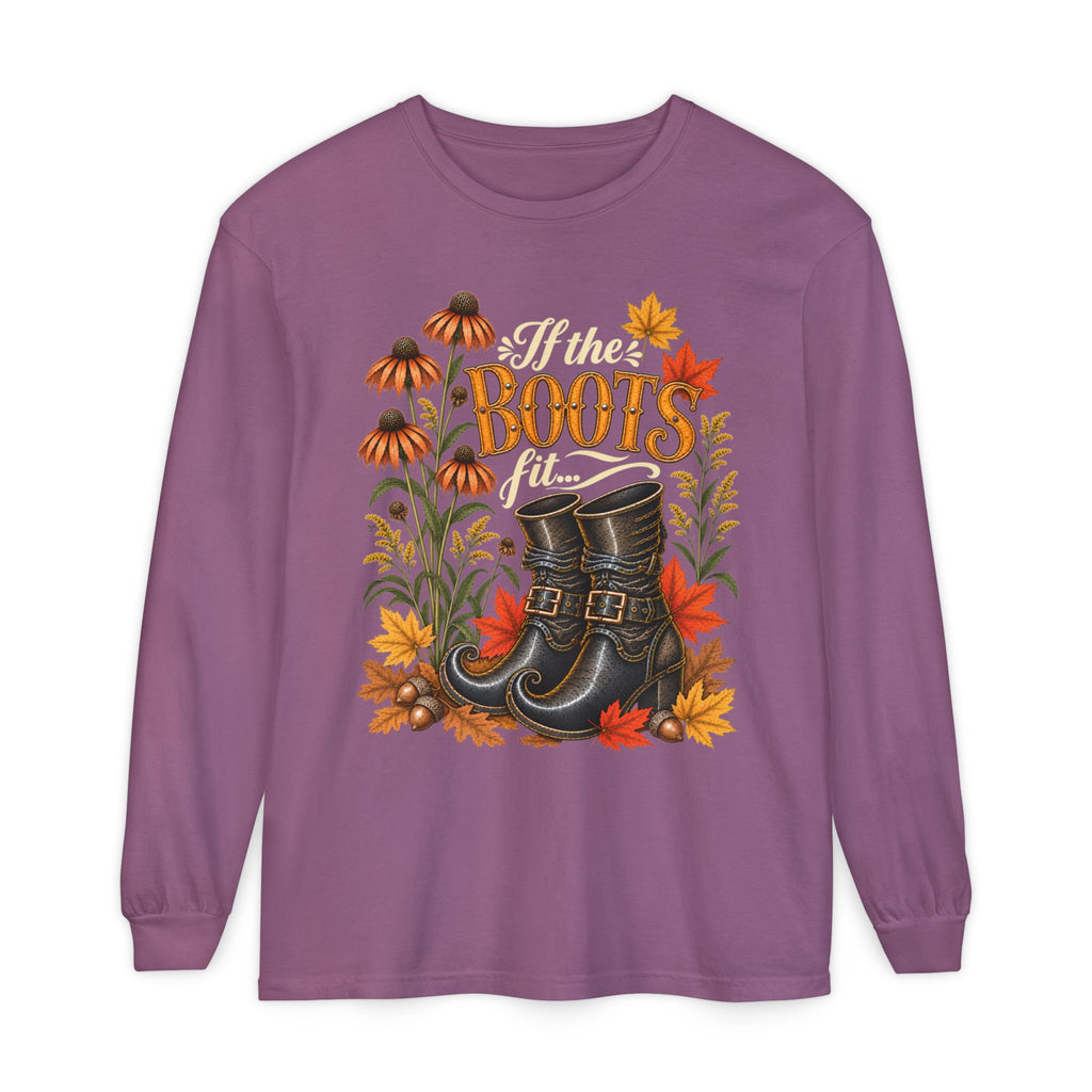 IF the Boots Fit...!  - Long sleeve T-shirt - Autumn Fun Collection