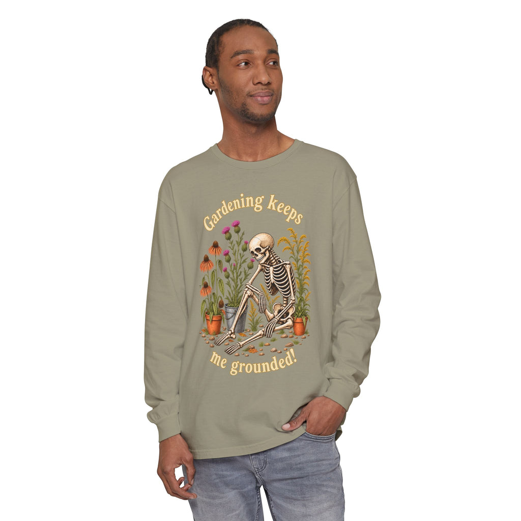 Gardening keeps me Grounded!  - Long sleeve T-shirt - Autumn Fun Collection